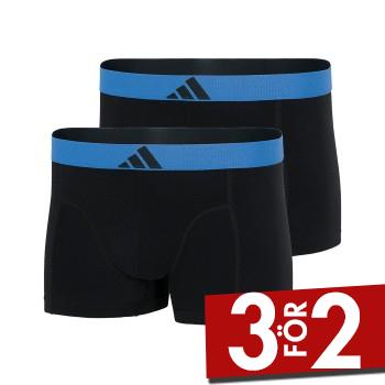 adidas Kalsonger 2P Active Flex Cotton Body Trunk Svart/Bl&aring; bomull Small Herr