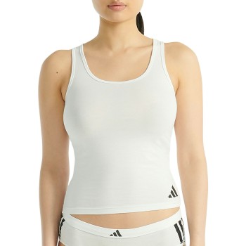 Adidas Sport Active Essentials 3 Stripes Tank Top Vit bomull X-Large Dam | apparel & accessories - clothing - activewear | ModeLejon