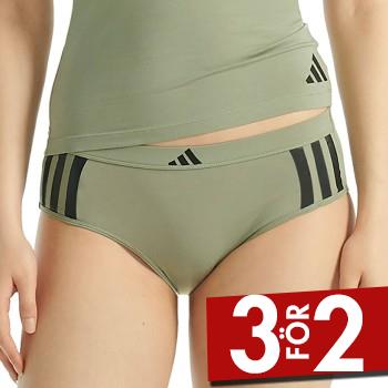 adidas Trosor Sport Active Essentials 3 Stripes Hipster Gr&ouml;n bomull Small Dam