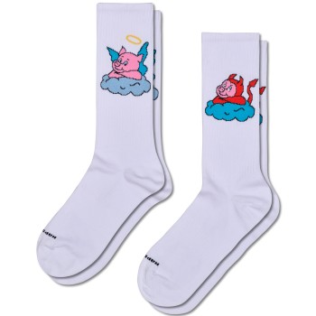 Happy socks Strumpor 2P Good Pig Bad Pig Sneaker Sock Flerfärgad Strl 41/46