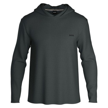 BOSS Waffle Hoodie Mörkgrön XX-Large Herr | apparel & accessories - clothing - sleepwear & loungewear | ModeLejon