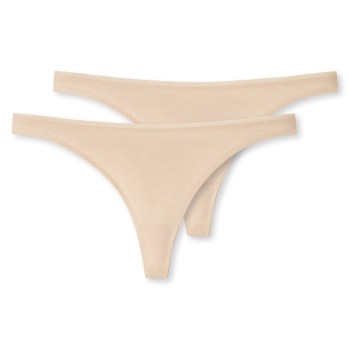 2-Pakning Schiesser 95-5 Organic Cotton Thongs