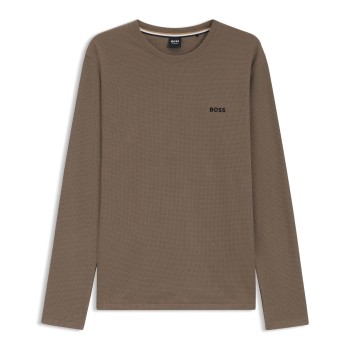 BOSS Waffle Sweatshirt Brun Large Herr | apparel & accessories - clothing - sleepwear & loungewear | ModeLejon
