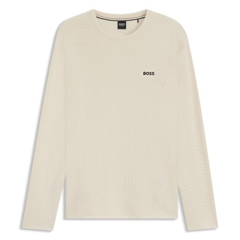 BOSS Waffle Sweatshirt Offwhite XX-Large Herr | apparel & accessories - clothing - sleepwear & loungewear | ModeLejon