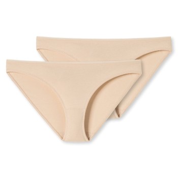 Schiesser Trosor 2P 95-5 Organic Cotton Mini Briefs Beige bomull X-Large Dam | apparel & accessories - clothing - underwear & socks - lingerie | ModeLejon