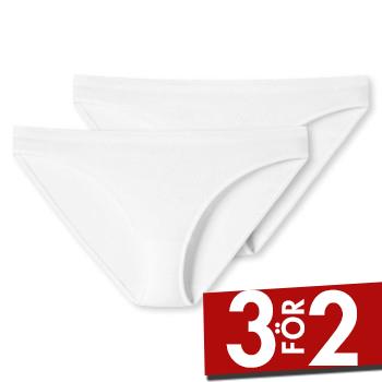 Schiesser Trosor 2P 95-5 Organic Cotton Mini Briefs Vit bomull 3XL Dam