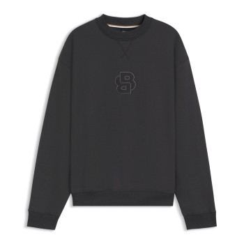 BOSS Patch Sweatshirt Mørkgrå  bomull XX-Large Herre