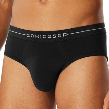 Schiesser Kalsonger 2P Cotton Flex Rio Briefs Svart bomull Small Herr