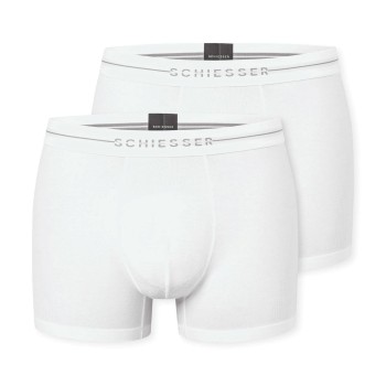 Schiesser Kalsonger 2P Cotton Flex Trunks Vit bomull Small Herr