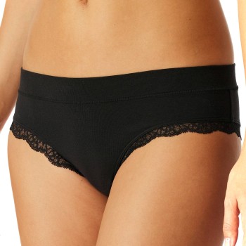 Schiesser Trosor Unique Cotton Lace Brazilian Brief Svart bomull 3XL Dam | apparel & accessories - clothing - underwear & socks - lingerie | ModeLejon