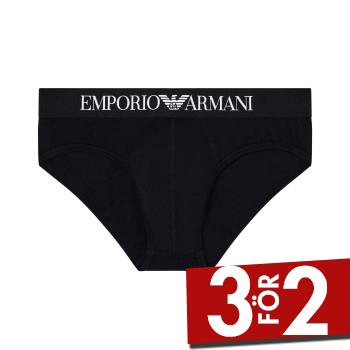 Armani Logo Brief Kalsonger Svart bomull Small Herr