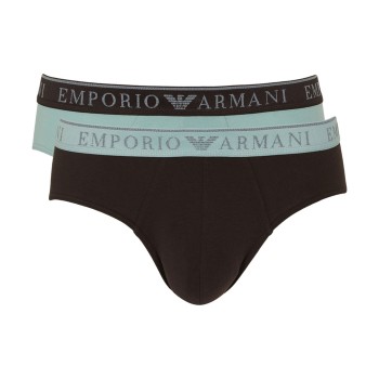 Armani Endurance Briefs Kalsonger 2P Svart/Blå bomull Small Herr