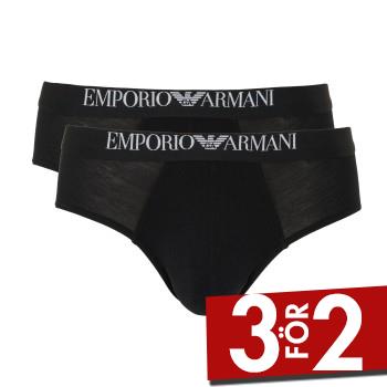 Armani Endurance Briefs Kalsonger 2P Svart bomull Small Herr