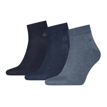 Calvin Klein Strumpor 3P Classic Quarter Socks For Men Marin/Blå Strl 43/46 Herr
