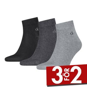 Calvin Klein Strumpor 3P Classic Quarter Socks For Men Gr&aring; Strl 39/42 Herr