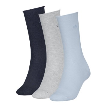 Calvin Klein Strumpor 3P Classic Socks For Women Grå/Blå Strl 39/42 Dam | apparel & accessories - clothing - underwear & socks - socks | ModeLejon