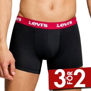 Levis Kalsonger 2P Repeat Logo Boxer Brief Svart/Vit bomull Small Herr