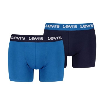 Levis Kalsonger 2P Repeat Logo Boxer Brief Marin/Blå bomull Small Herr