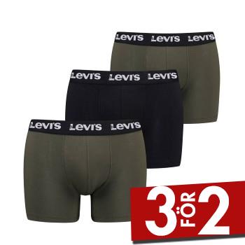 Levis Kalsonger 3P Repeat Logo Boxer Brief Multi Flerf&auml;rgad bomull Small Herr
