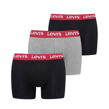 Levis Kalsonger 3P Repeat Logo Boxer Brief Multi Flerfärgad-2 bomull Small Herr