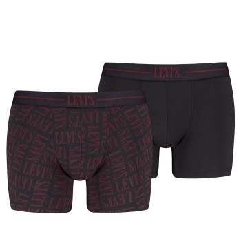 Levis Kalsonger 2P Logo Boxer Svart/Röd bomull Medium Herr