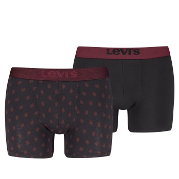 Levis Kalsonger 2P Denim Geo Boxer Röd bomull Medium Herr