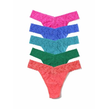 5-Pack Hanky Panky Signature Lace Original Rise Thongs