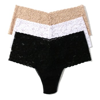 Hanky Panky Trosor 3P Retro Lace Thong Flerfärgad nylon One Size Dam | apparel & accessories - clothing - underwear & socks - lingerie | ModeLejon