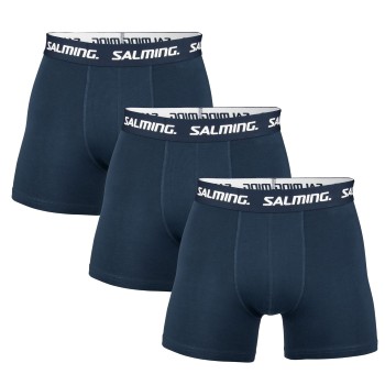 Salming Kalsonger 3P Cotton Boxers With Logo Marin bomull Small Herr
