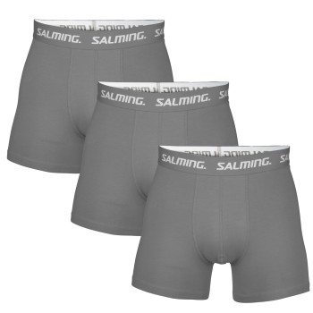 Salming Kalsonger 3P Cotton Boxers With Logo Grå bomull Medium Herr