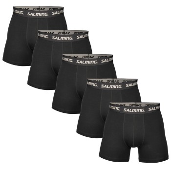 Salming Kalsonger 5P Soft Cotton Boxers With Logo Svart bomull Small Herr