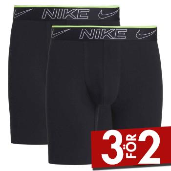 Nike Kalsonger 2P Elite Cotton Stretch Long Boxer Briefs Svart Small Herr