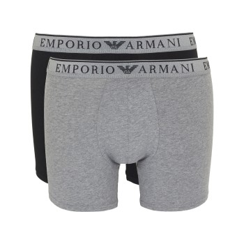 Armani Endurance Boxer Kalsonger 2P Svart/Grå bomull Small Herr