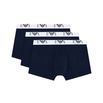 Armani Stretch Jersey Boxer With Logo Kalsonger 3P Marin bomull Small Herr