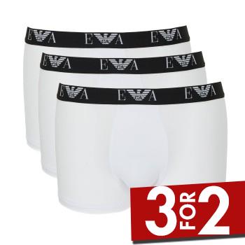 Armani Stretch Jersey Boxer With Logo 3P Hvid bomuld X-Large Herre billede