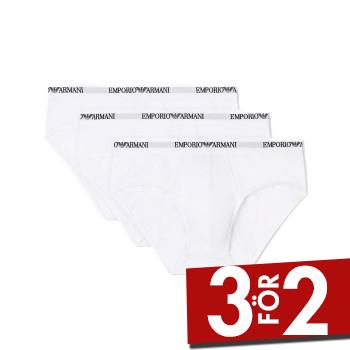 Armani Stretch Jersey Briefs Kalsonger 3P Vit bomull Small Herr