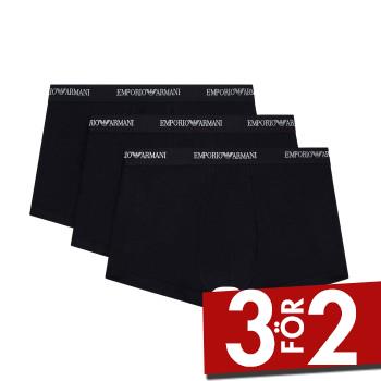 Armani Stretch Jersey Boxer Briefs Kalsonger 3P Svart bomull Small Herr