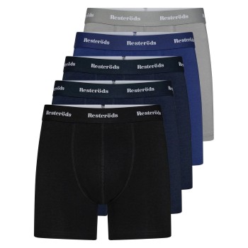 Rester&ouml;ds Kalsonger 5P Kalle Bamboo Boxer Svart/Bl&aring; Small Herr