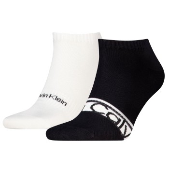 2-Pack Calvin Klein Cotton Logo Stripe Sneaker Socks