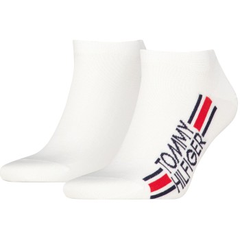 2-stuks verpakking Tommy Hilfiger Cotton Logo Stripe Sneaker Socks