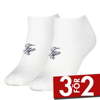 Tommy Hilfiger Strumpor 2P Cotton Blend Logo Sneaker Socks Vit Strl 35/38 Dam