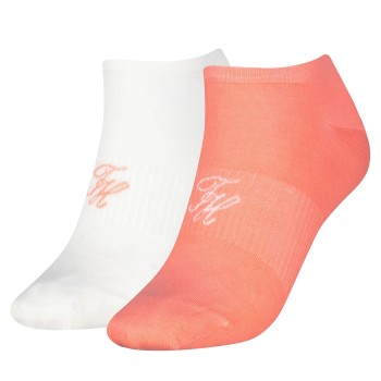 2-Pacote Tommy Hilfiger Cotton Blend Logo Sneaker Socks