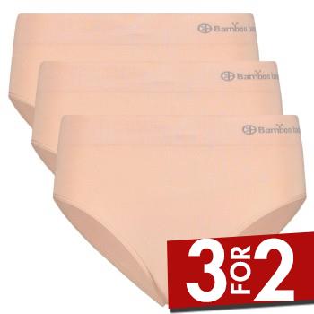Bamboo basics Trusser 3P Belle Seamless Full Brief Rosa Small Dame billede