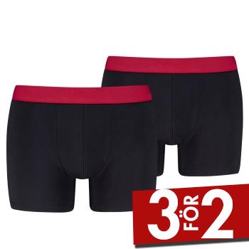 Levis Kalsonger 2P Men Twill Boxer Brief R&ouml;d/svart bomull Small Herr
