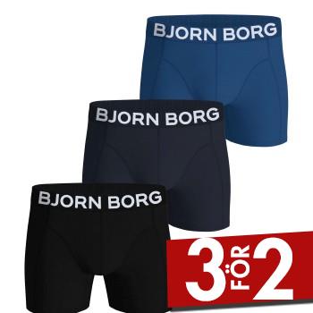 Bj&ouml;rn Borg Kalsonger 3P Organic Cotton stretch Boxer Svart/Bl&aring; Medium Herr