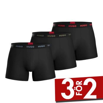 HUGO Kalsonger 3P Triplet Boxer Brief Svart bomull Medium Herr