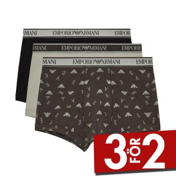 Armani Logo Boxer Briefs With Core Logo Waistband Kalsonger 3P Flerf&auml;rgad bomull Medium Herr