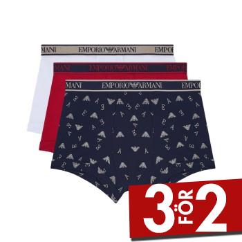 Armani Logo Boxer Briefs With Core Logo Waistband Kalsonger 3P Flerf&auml;rgad-2 bomull Medium Herr