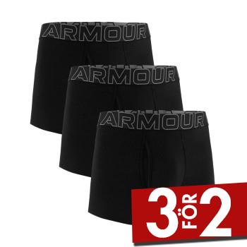 Under Armour Kalsonger 3P Performance Cotton Solid 3in Boxers Svart Medium Herr