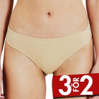 Bread and Boxers Cotton Thong Trosor 2P Beige ekologisk bomull Small Dam